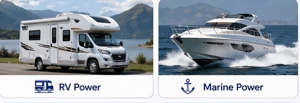 RV and marine power battery application