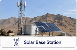 Solar base station battery application